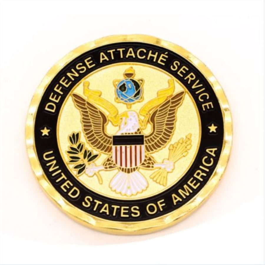 Zinc Alloy Challenge Coin with Shiny Plating Finishes - Die