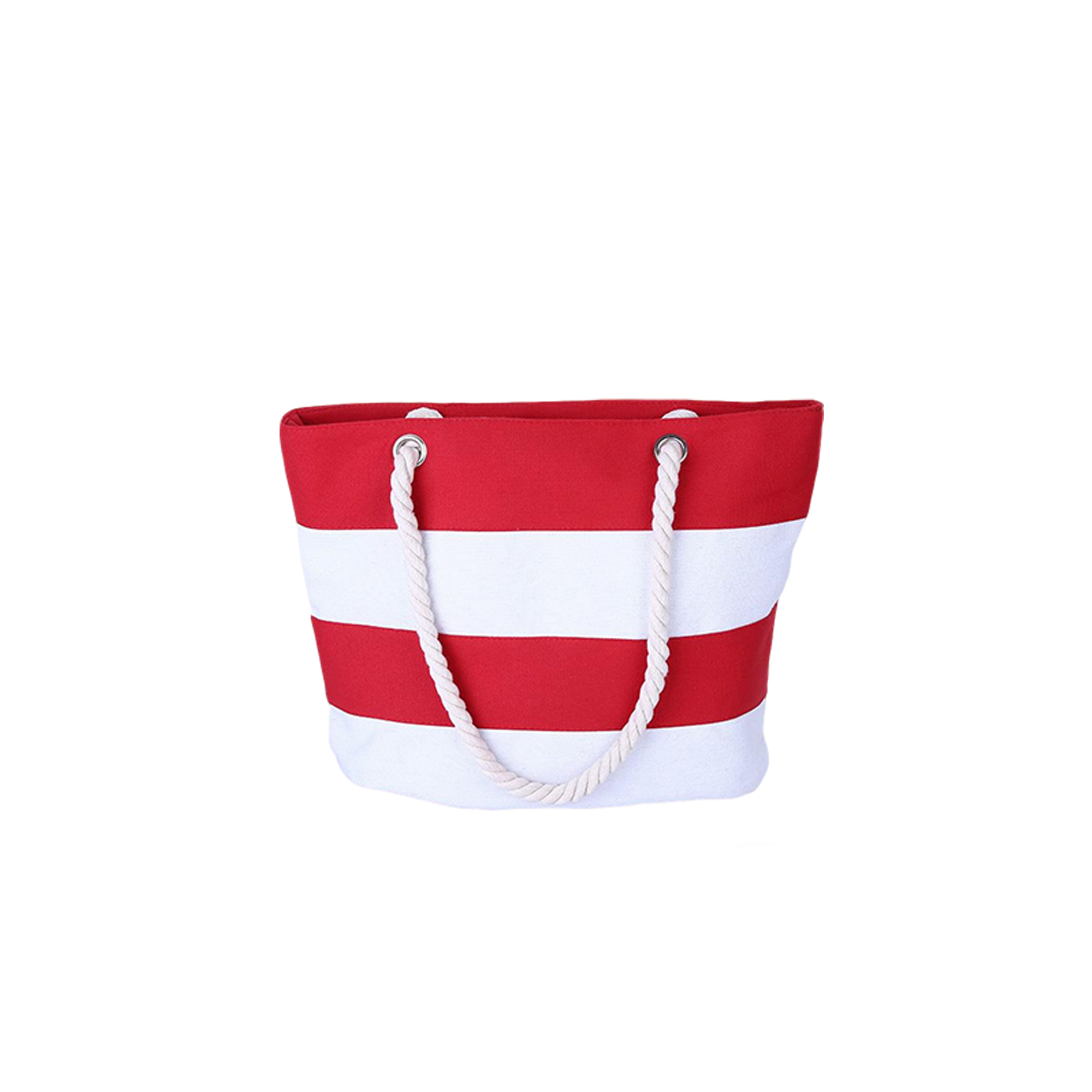 Canvas Beach Tote With Soft Rope Handles, custom tote bag with logo imprint 2
