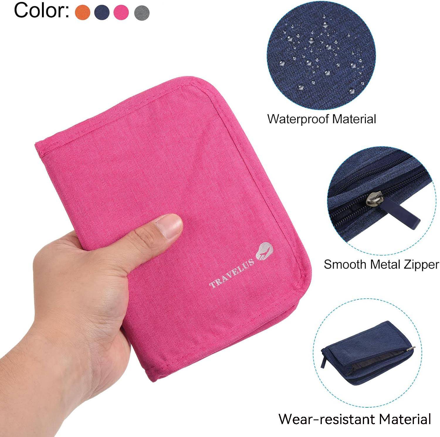 Travel Document Organizer Passport Wallet for Family 10