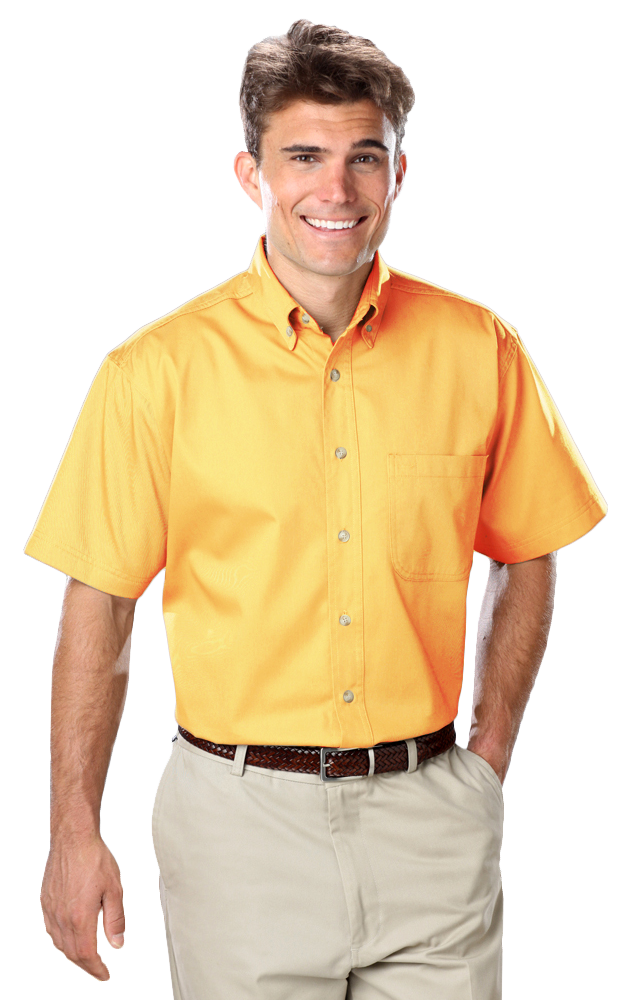 Men's S/S 100% Cotton Twill Shirt 28