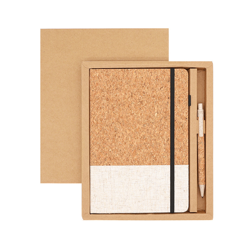 A5 Cork PU Spliced Notebook Wholesale Business Office Notebook Set 4