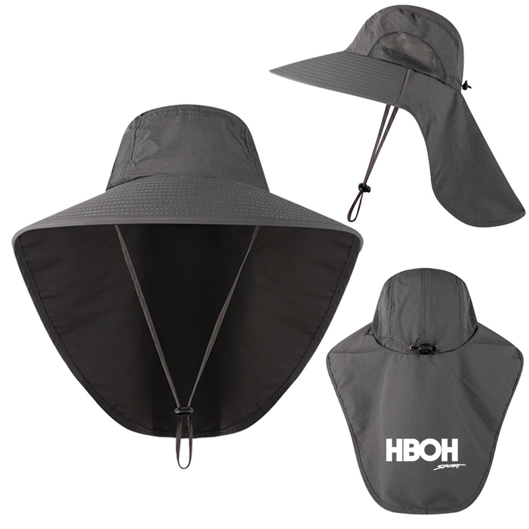 Wide Brim Sun Hat with Neck Flap 5