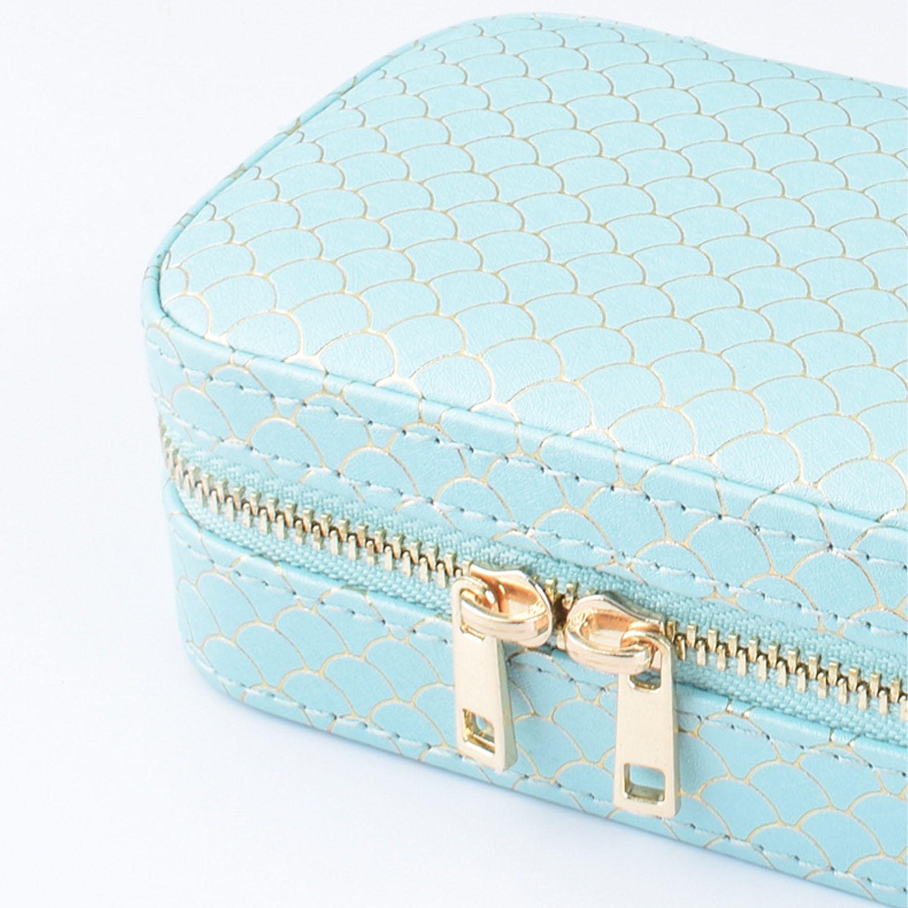 Embossed Mini Jewelry Box with Gold Detailing 7