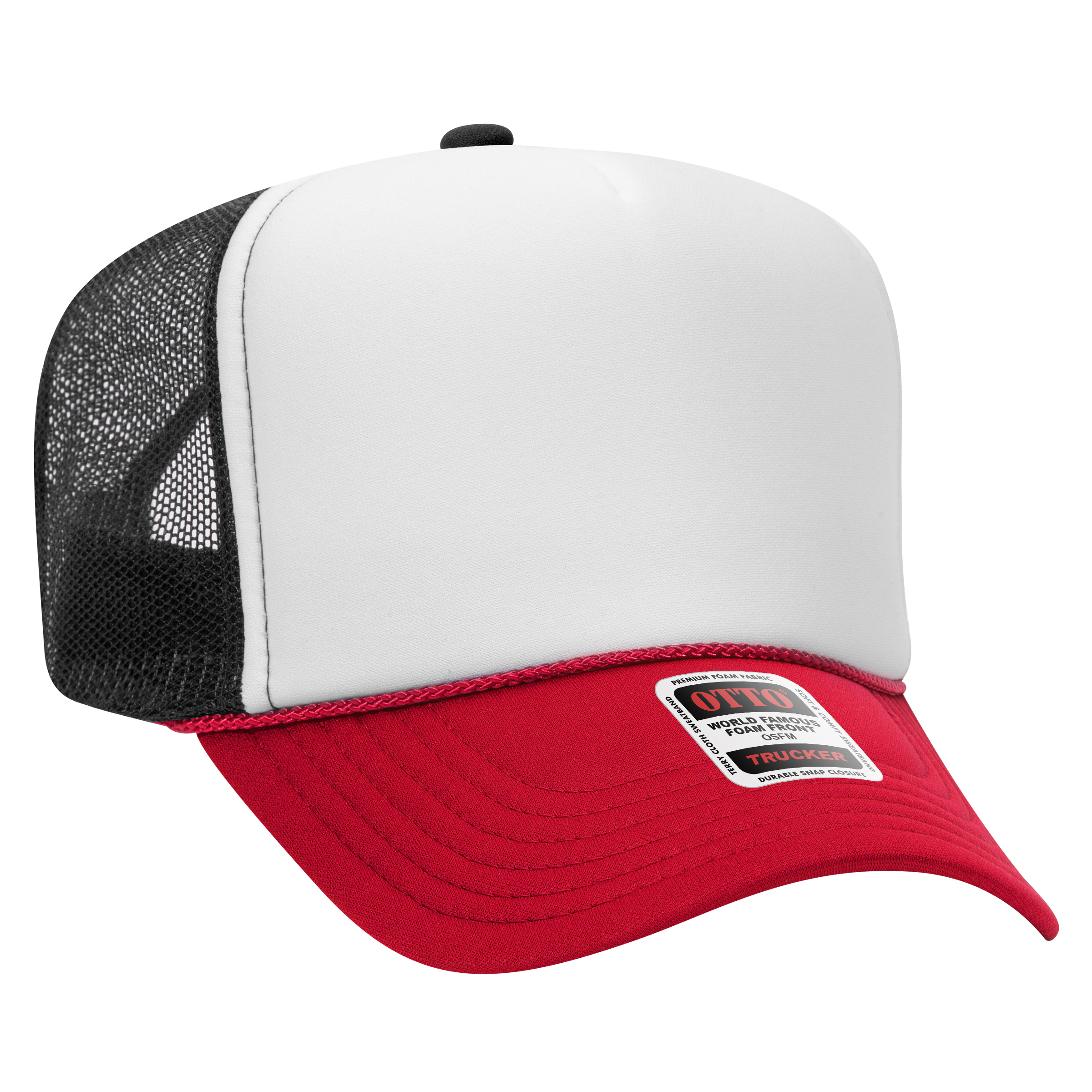 OTTO CAP® 5 Panel High Crown Mesh Back Trucker Hat 48