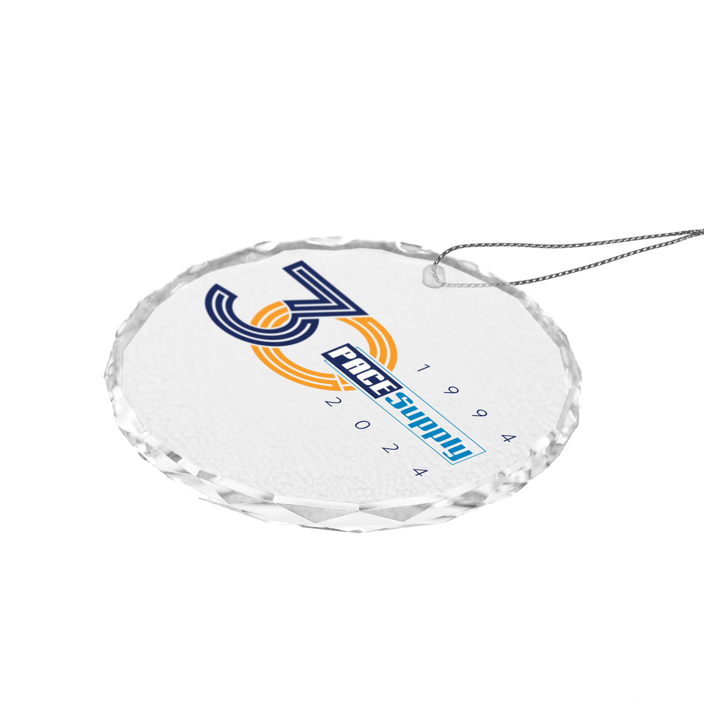 Faceted Glass Holiday Ornament 4