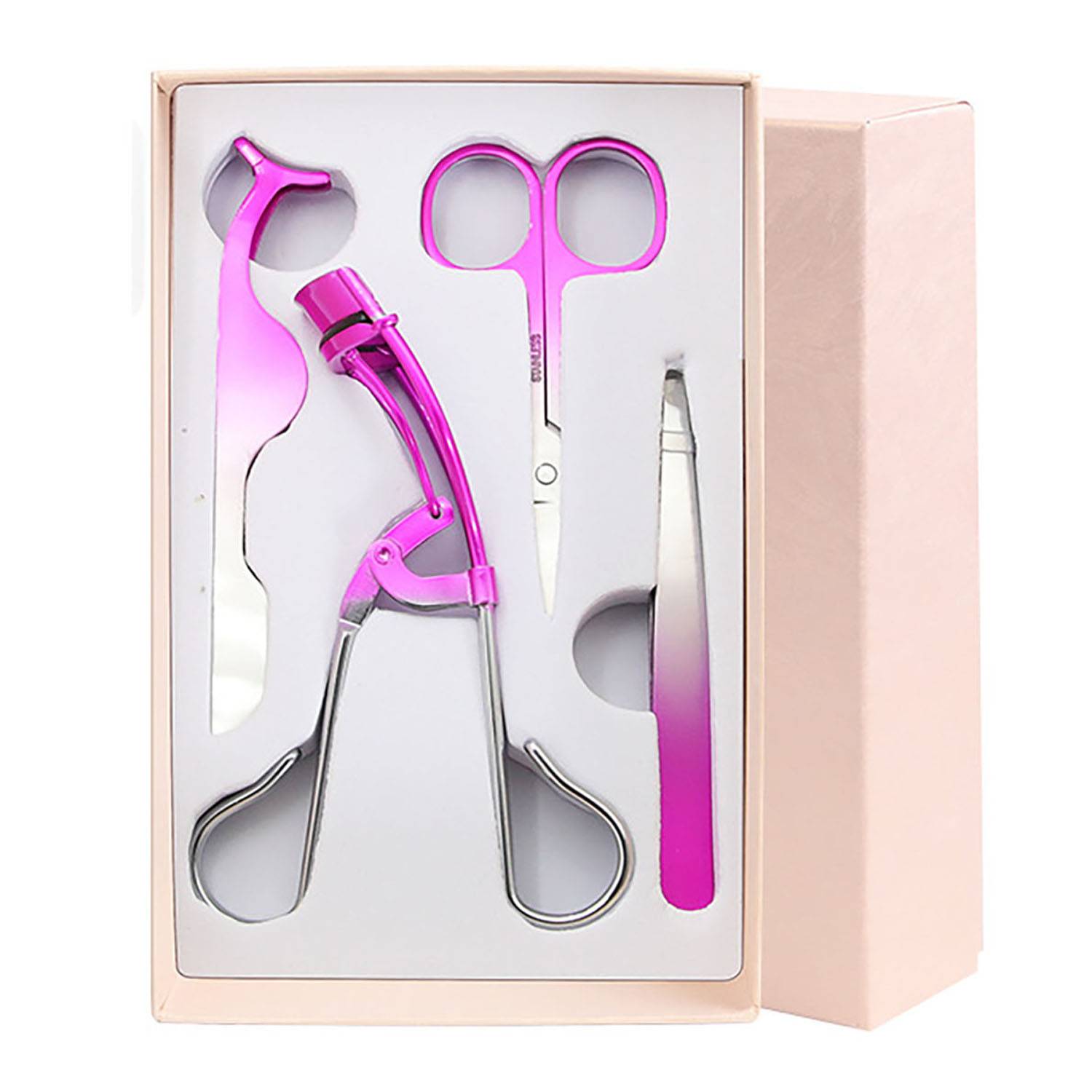 4 Pcs Portable Stainless Steel Makeup Tools Set 5