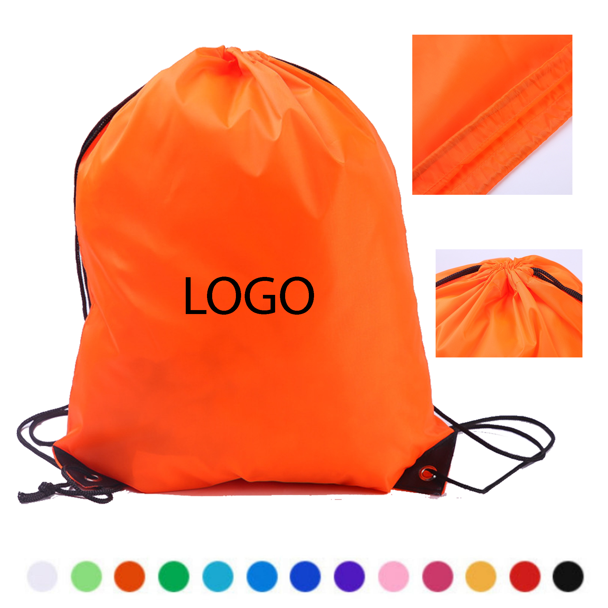 Sporty 210D Polyester Drawstring Backpack 3