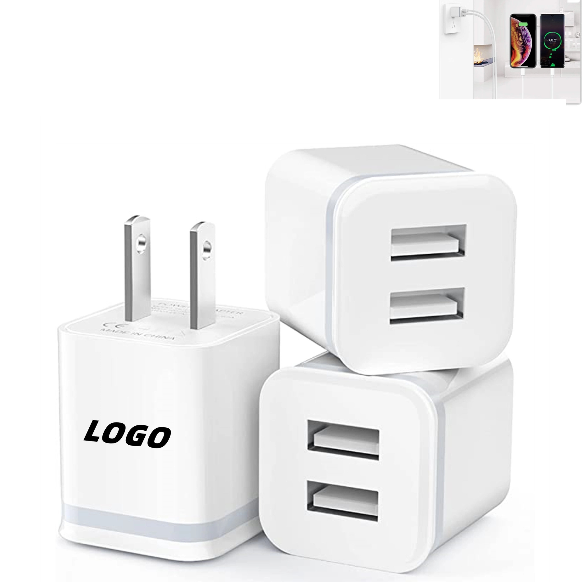 Dual Port USB Wall Charger 3