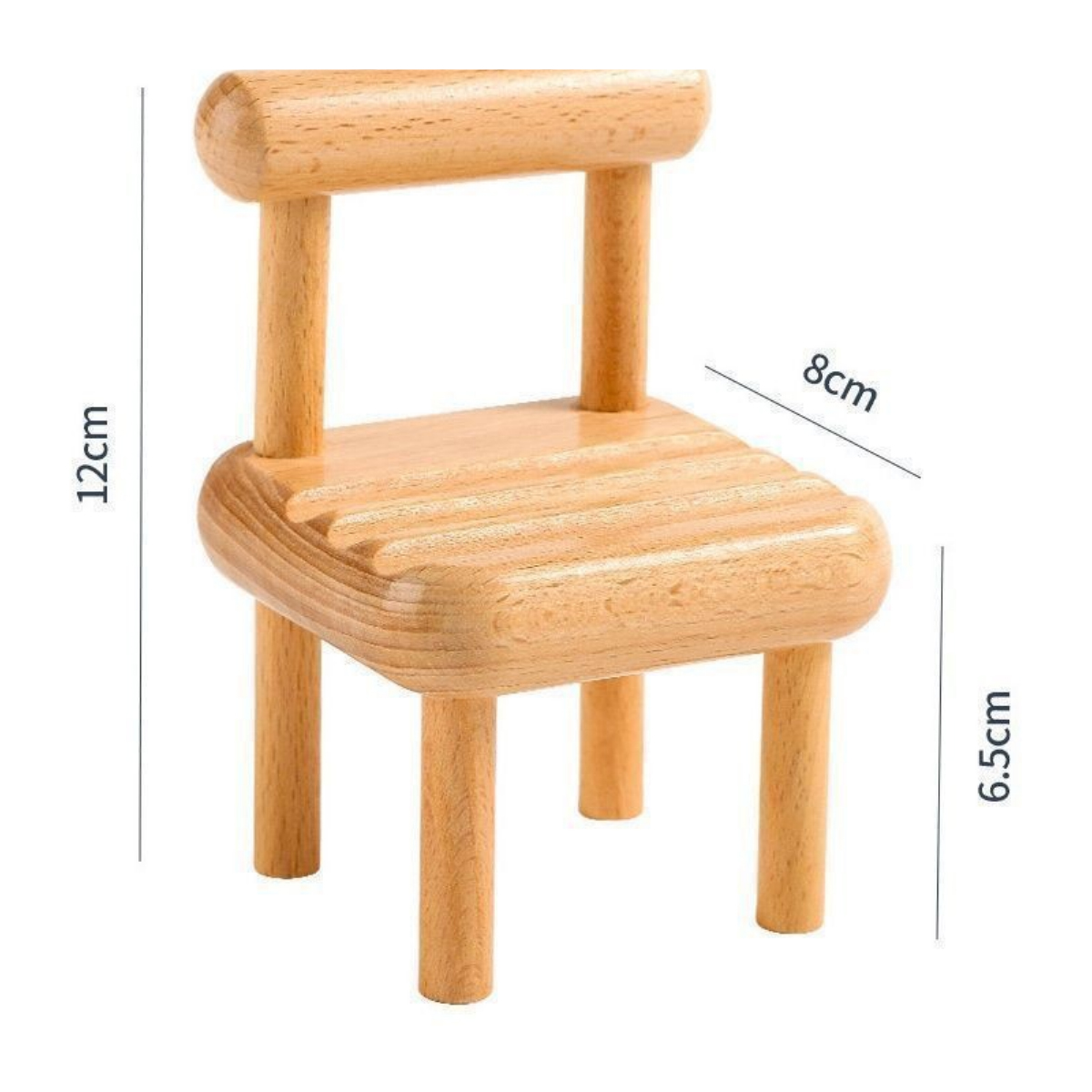 Mini Wooden Chair Phone Stand Desk Display Mobile Holeder 6