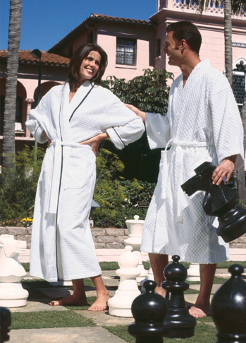 Checkered Shawl Collar Bathrobe 3
