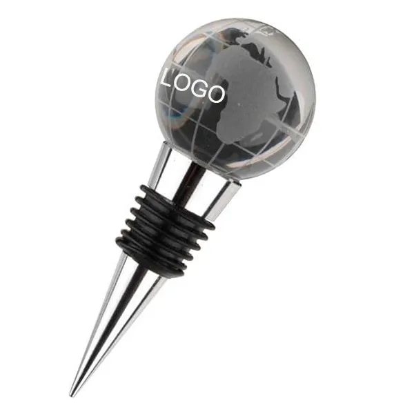 Crystal World Globe Wine Bottle Stopper 3
