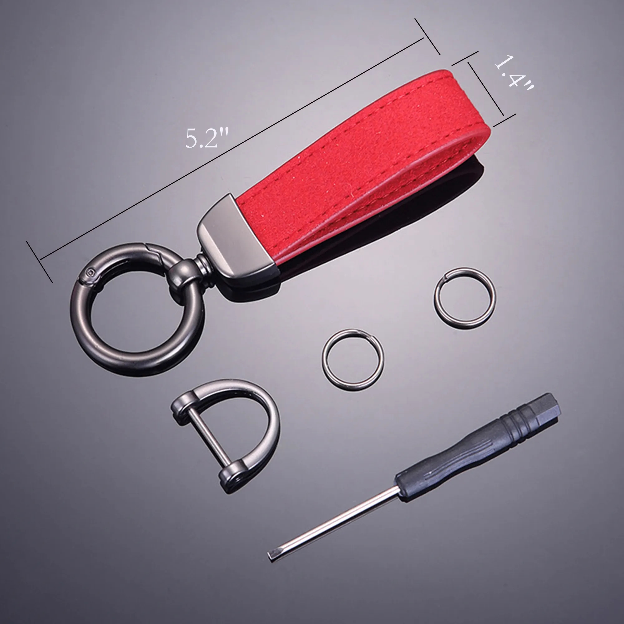 MOQ10 Leather Car Keychain 3