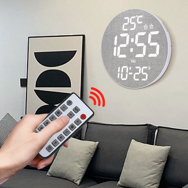 12" Digital Wall Clock with remote control 2