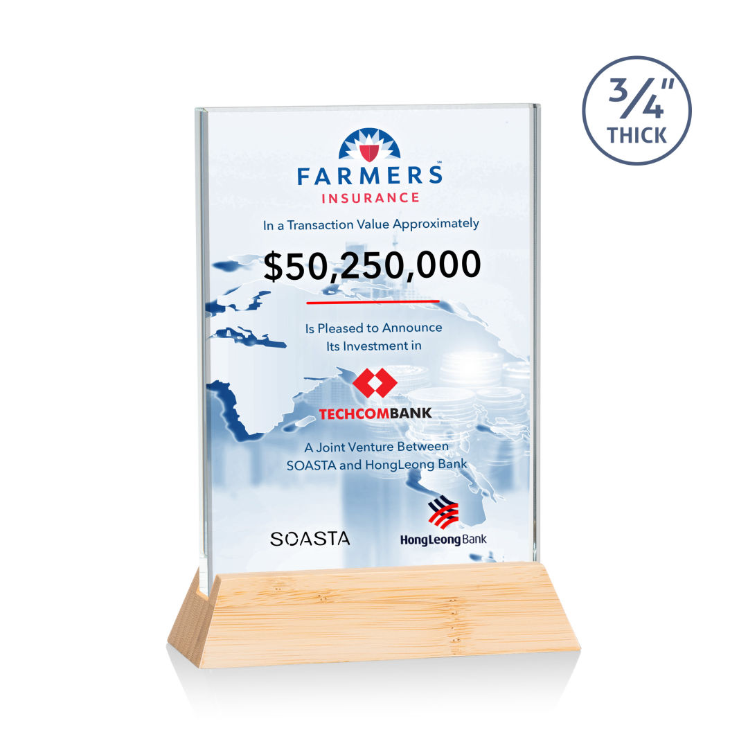 Walkerton VividPrint™ Award - Starfire/Bamboo (Vert) 12