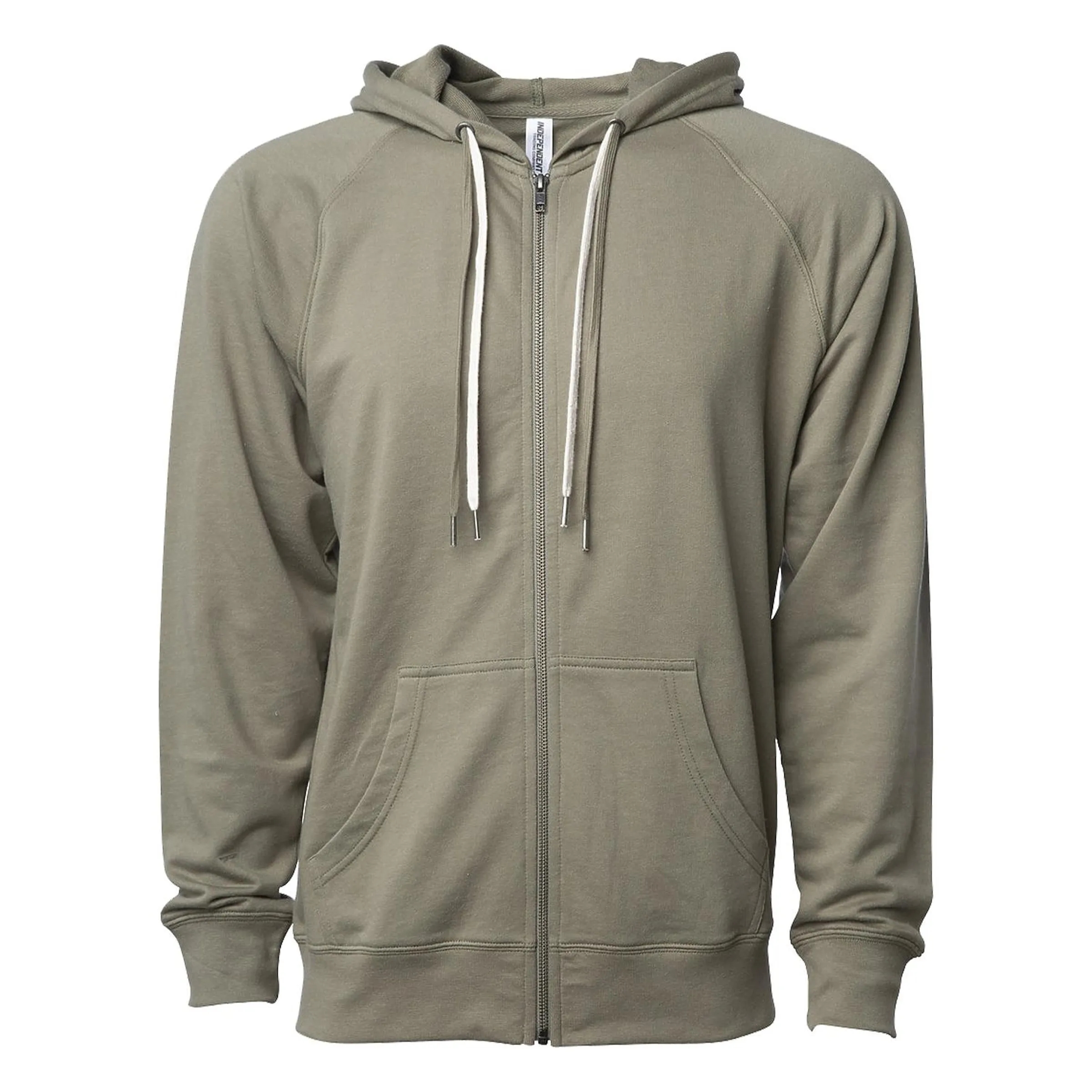 Unisex Lightweight Loopback Terry Zip Hood 22