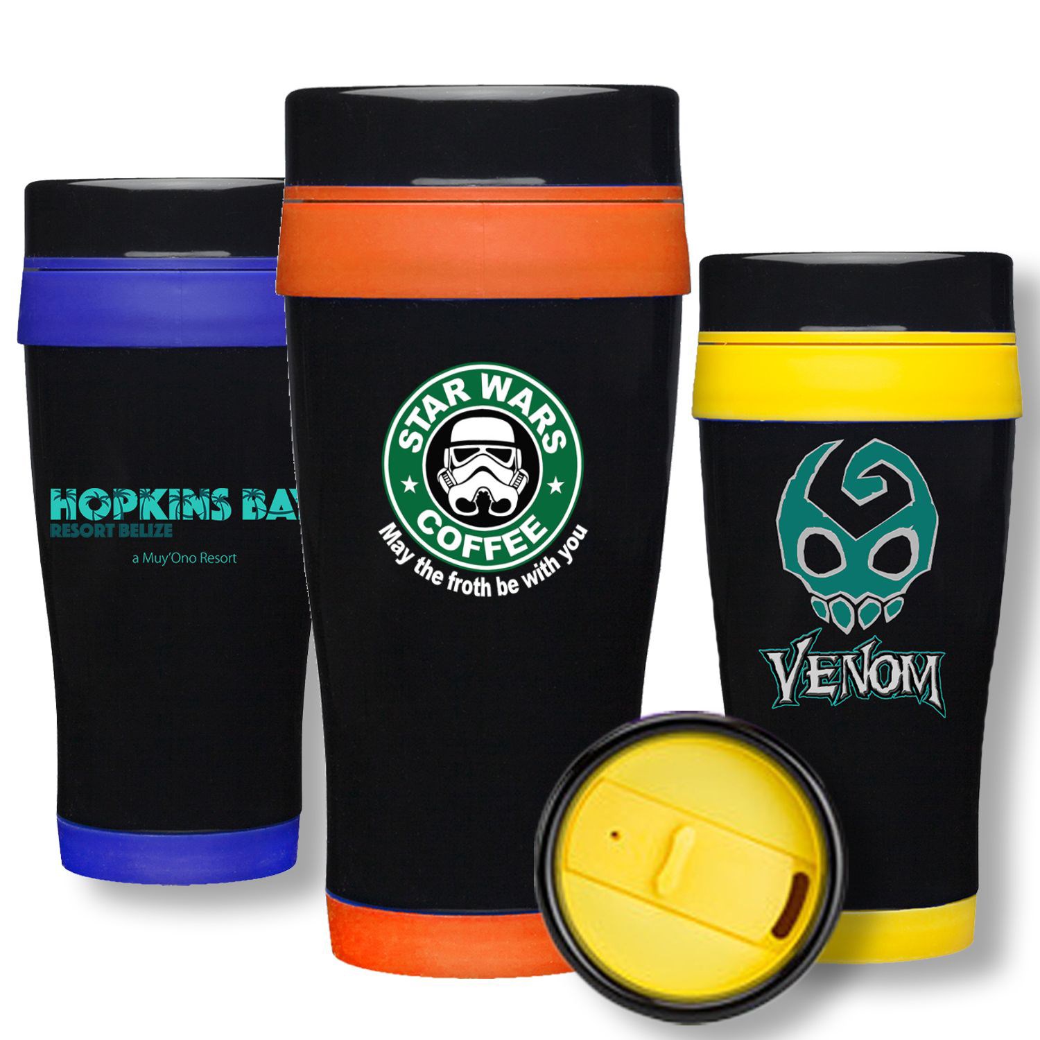 16 oz Matt Black Stainless Steel Tumbler w/ Custom Imprint 2
