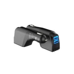 Dual Port USB Car + Wall Plug Charger with LED 2