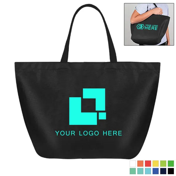 Budget Non-woven Shopper Tote- 20x13x8 1