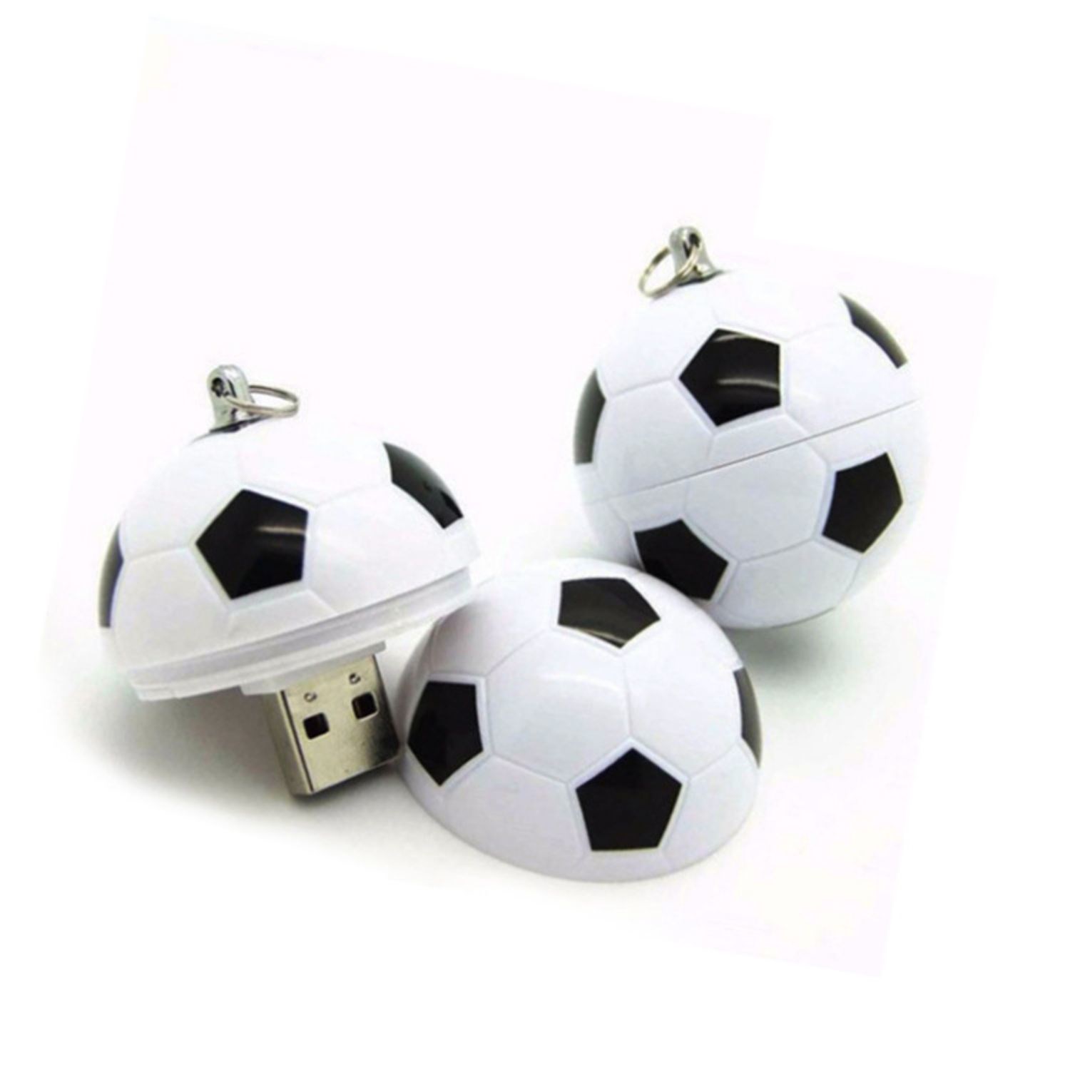 Soccer Shaped Fast USB Drive with Keyring