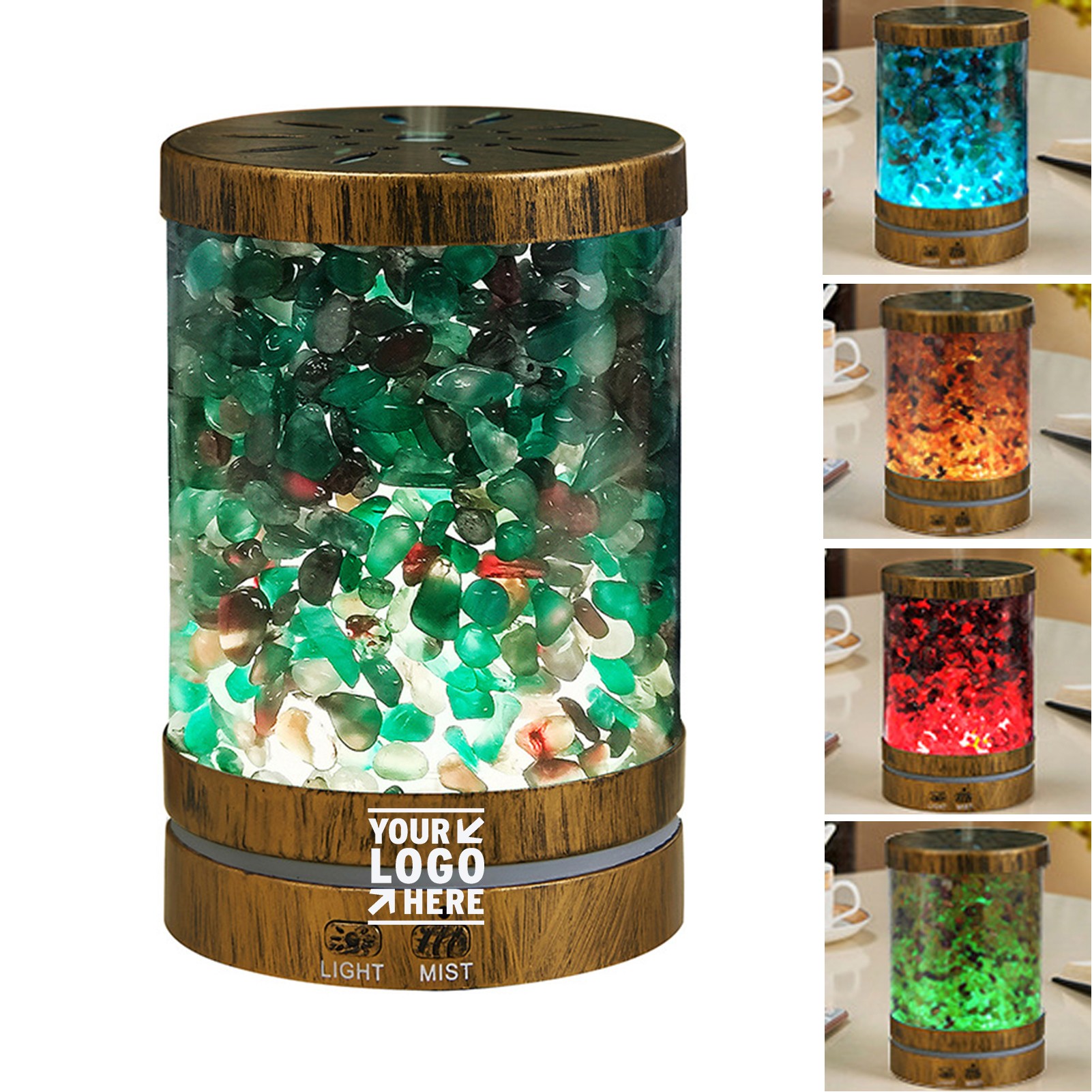 300ml 7 Color Light Auto Shut Off Essential Oil Diffuser 1