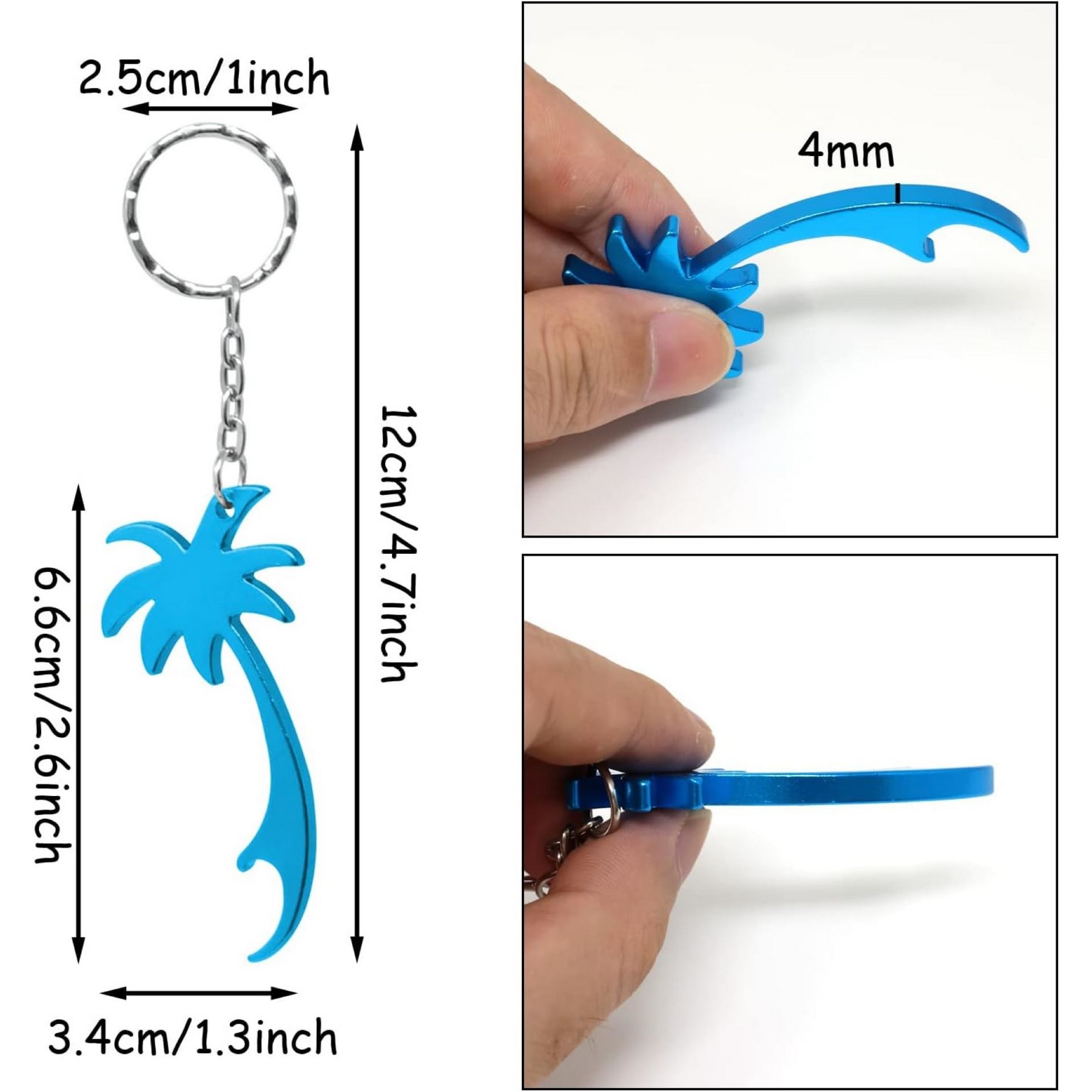 Palm Tree Bottle Opener Keychain 2