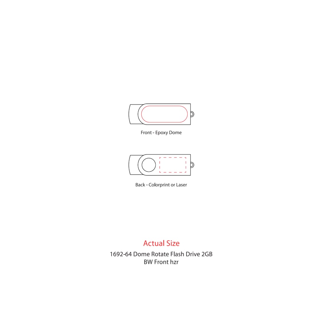 Domeable Rotate Flash Drive 2GB 13