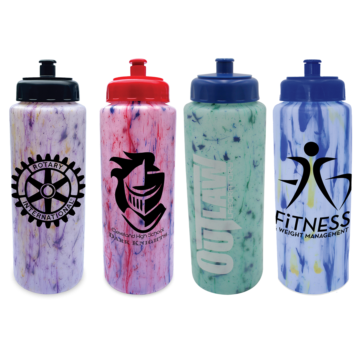 32 oz. Confetti Sports Bottle with Push 'n Pull Cap 3