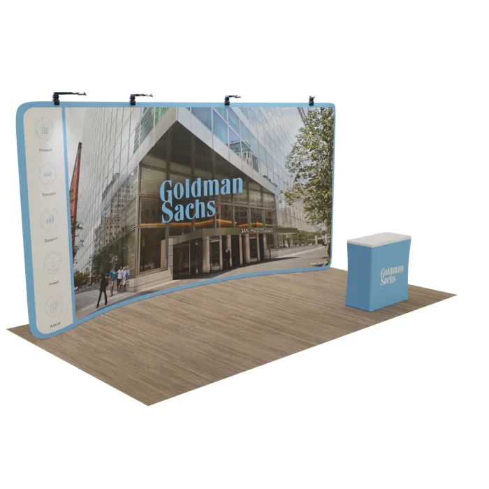 Zip Up Display Curved 20 ft 1