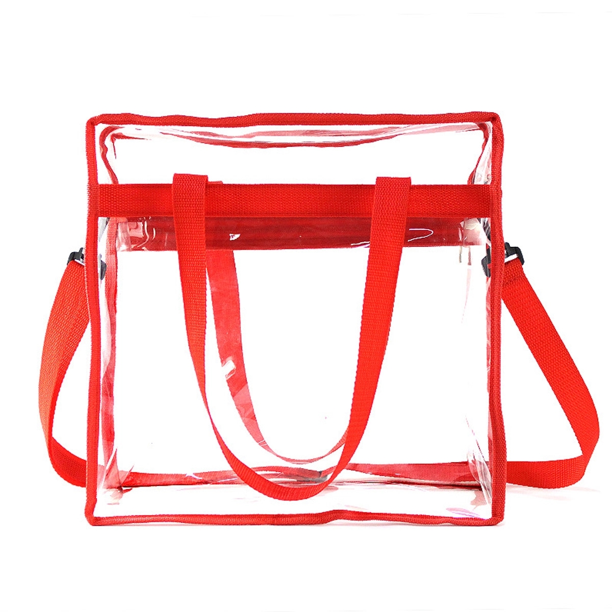 Clear Tote Bag with Zipper and Adjustable Strap 5