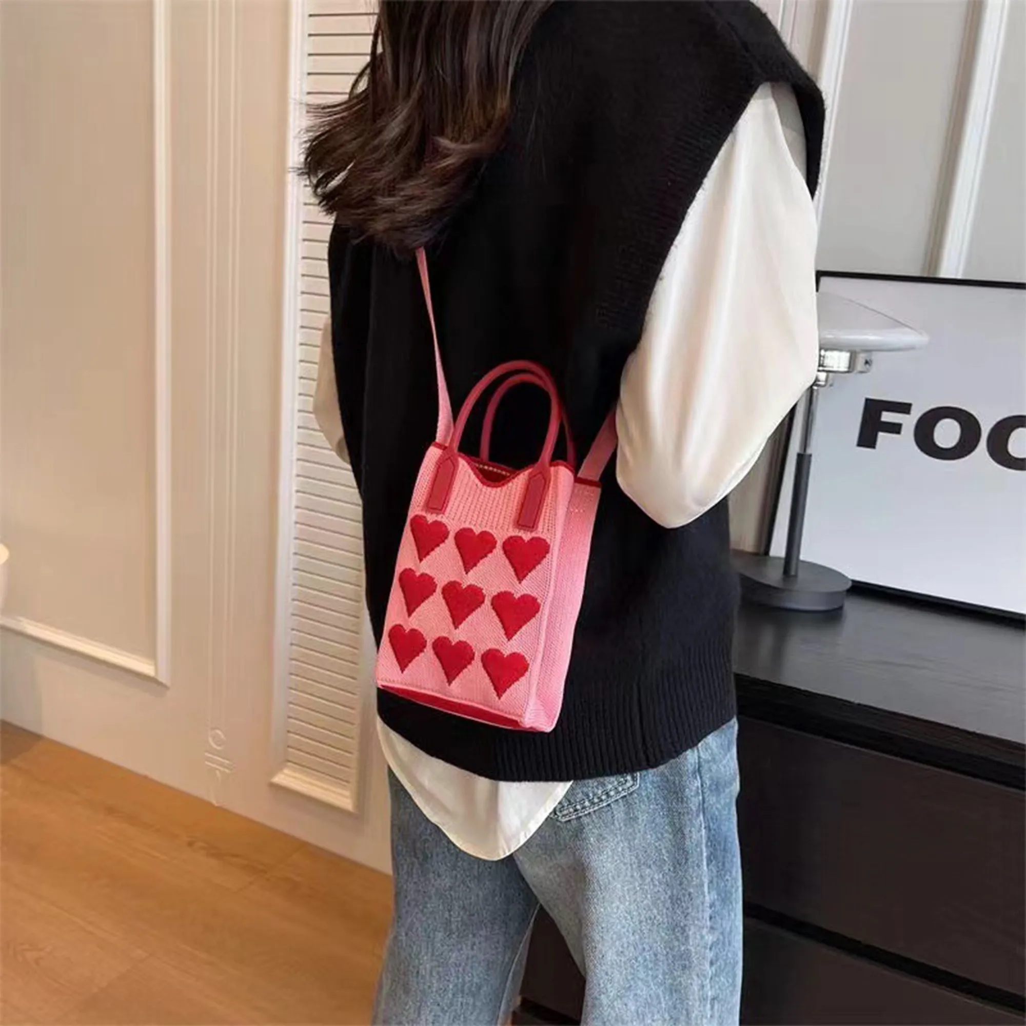 Mini Knitted Crossbody Bag Free Shipping 5