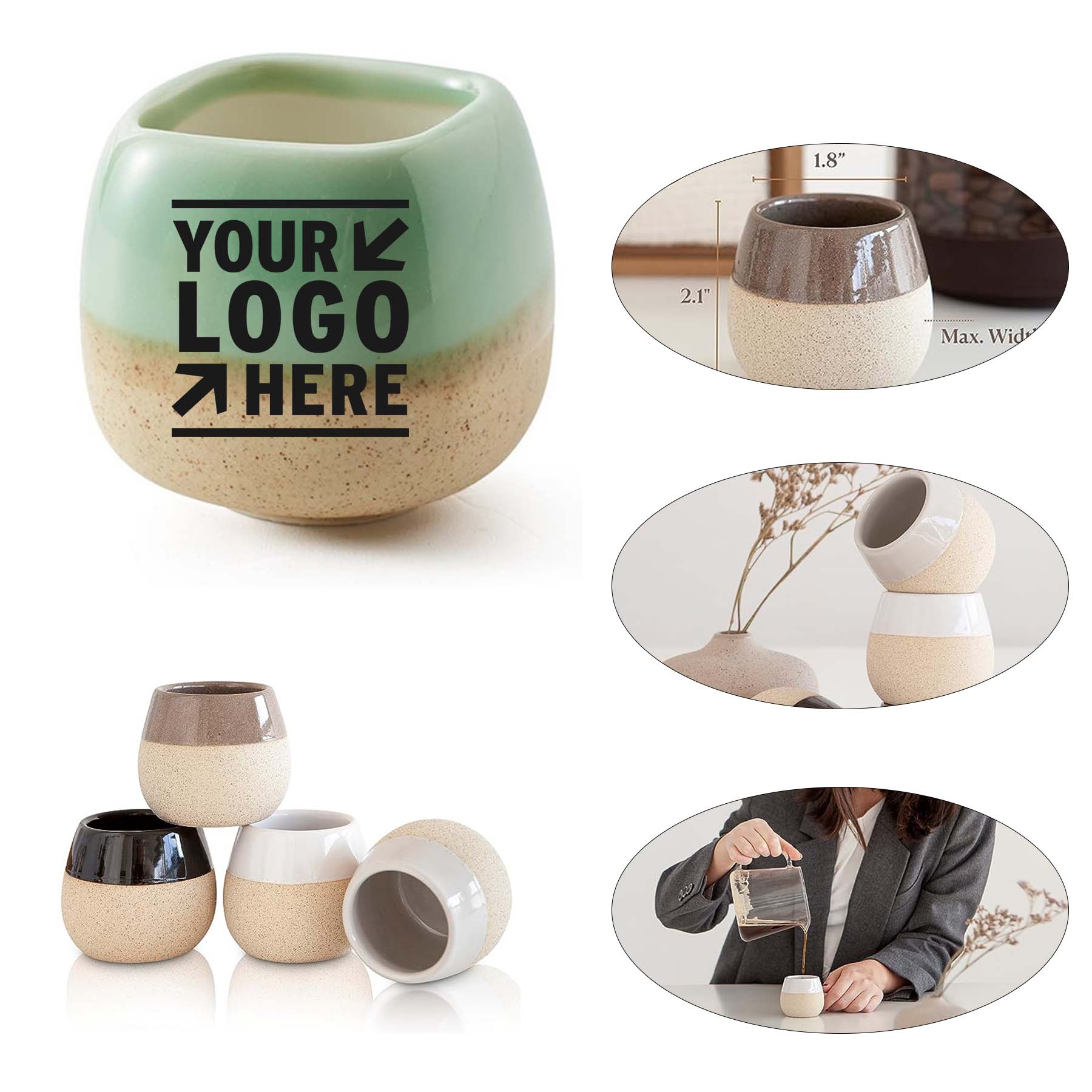 2.7OZ Ceramic Cup Home Office Cafe Espresso Coffee Mug 2