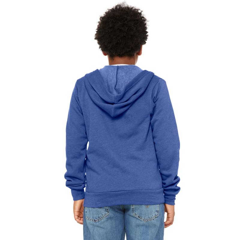 Bella + Canvas Youth Sponge Fleece Full-Zip Hooded Sweatshirt 23