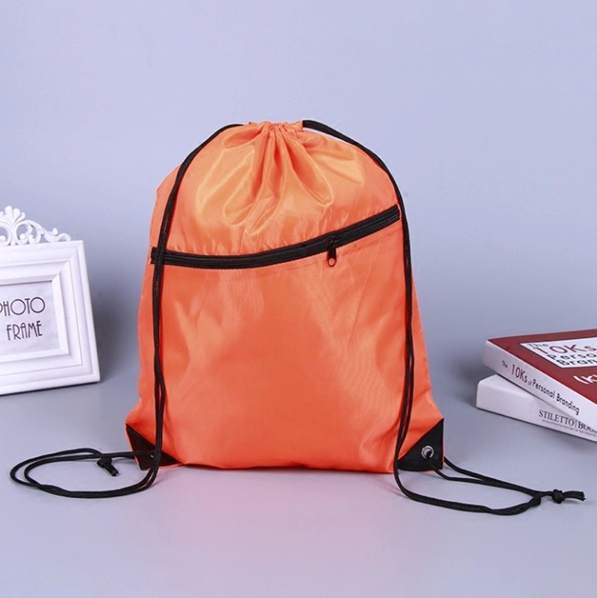 Drawstring Backpack w/ Zipper 3