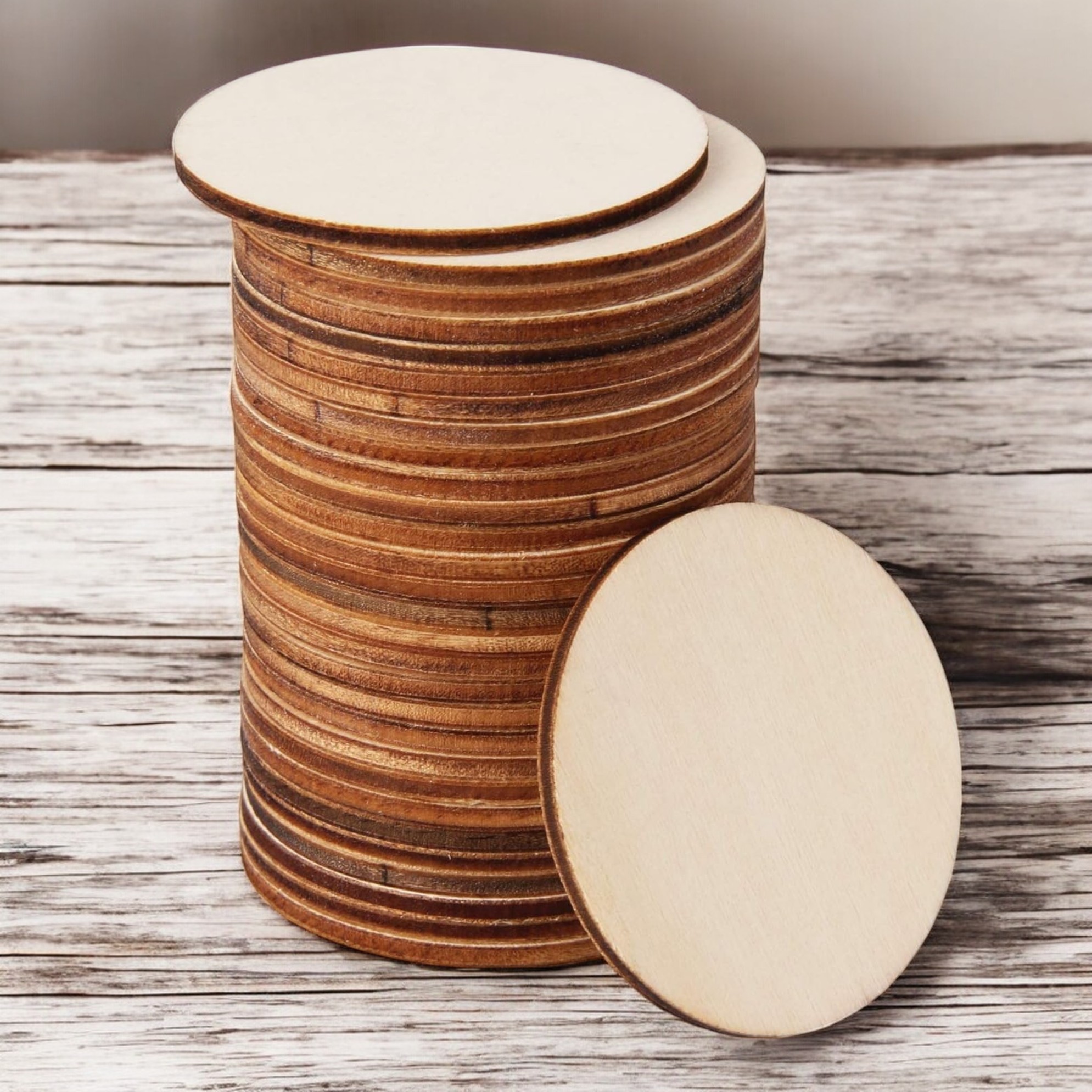 2" Round Wooden Token 5