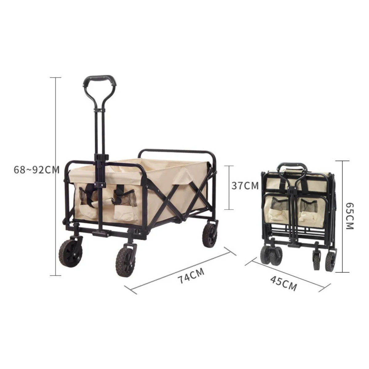 Collapsible Folding Utility Wagon Cart Heavy Duty 7