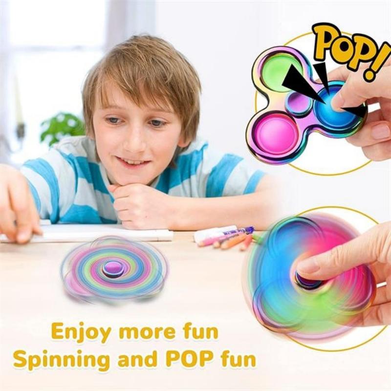 Three Bubbles Push Pop Rotatable Fidget Spinner Toy 3