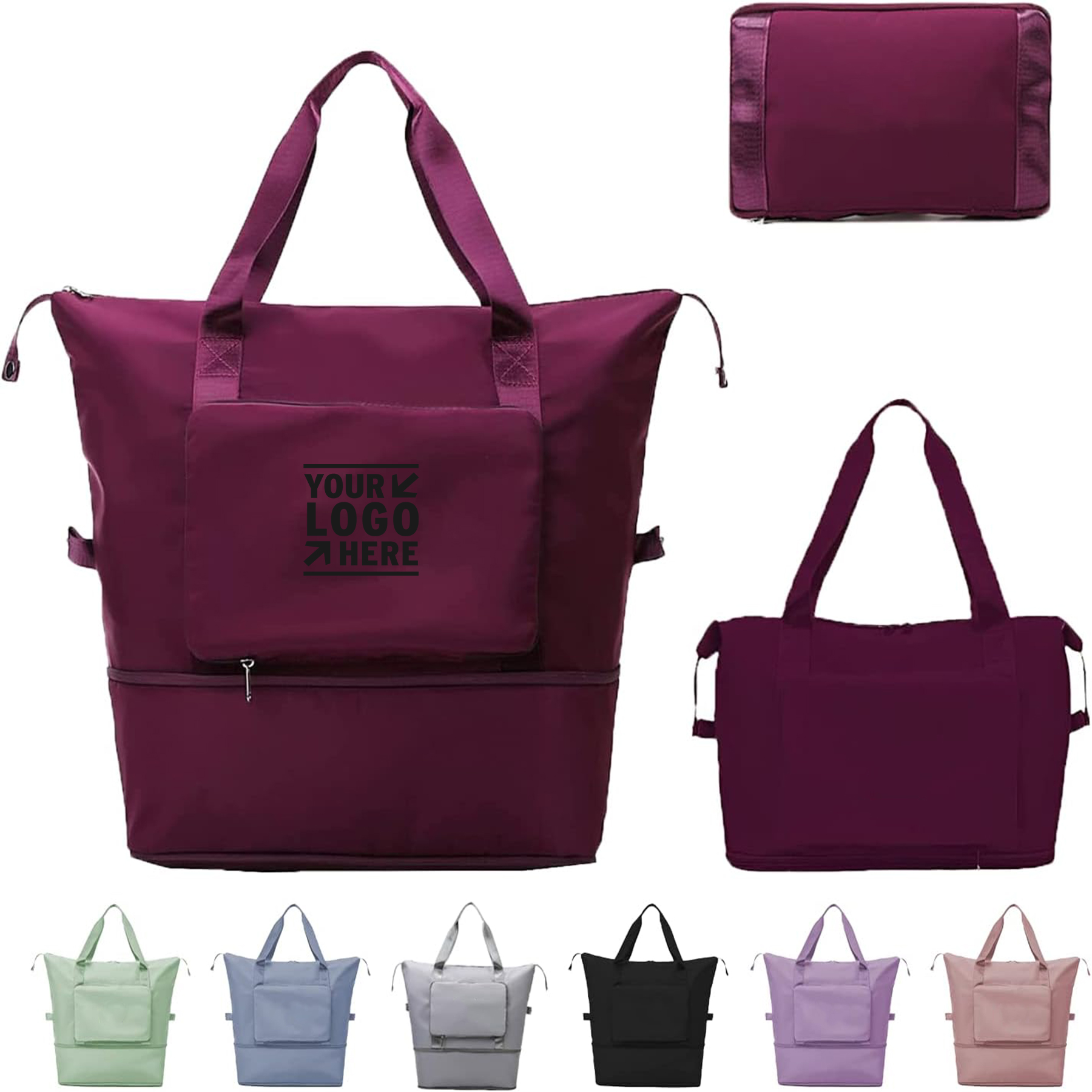 Forest Large Capacity Folding Dry Wet Separation Multifunctional Sport Shoulder Travel Duffel Bag 2