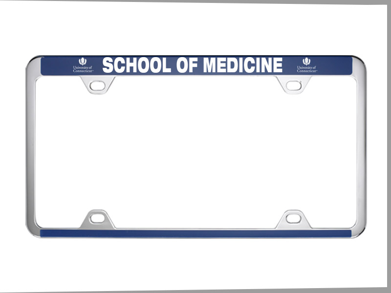 Brushed Zinc and Colored License Frame