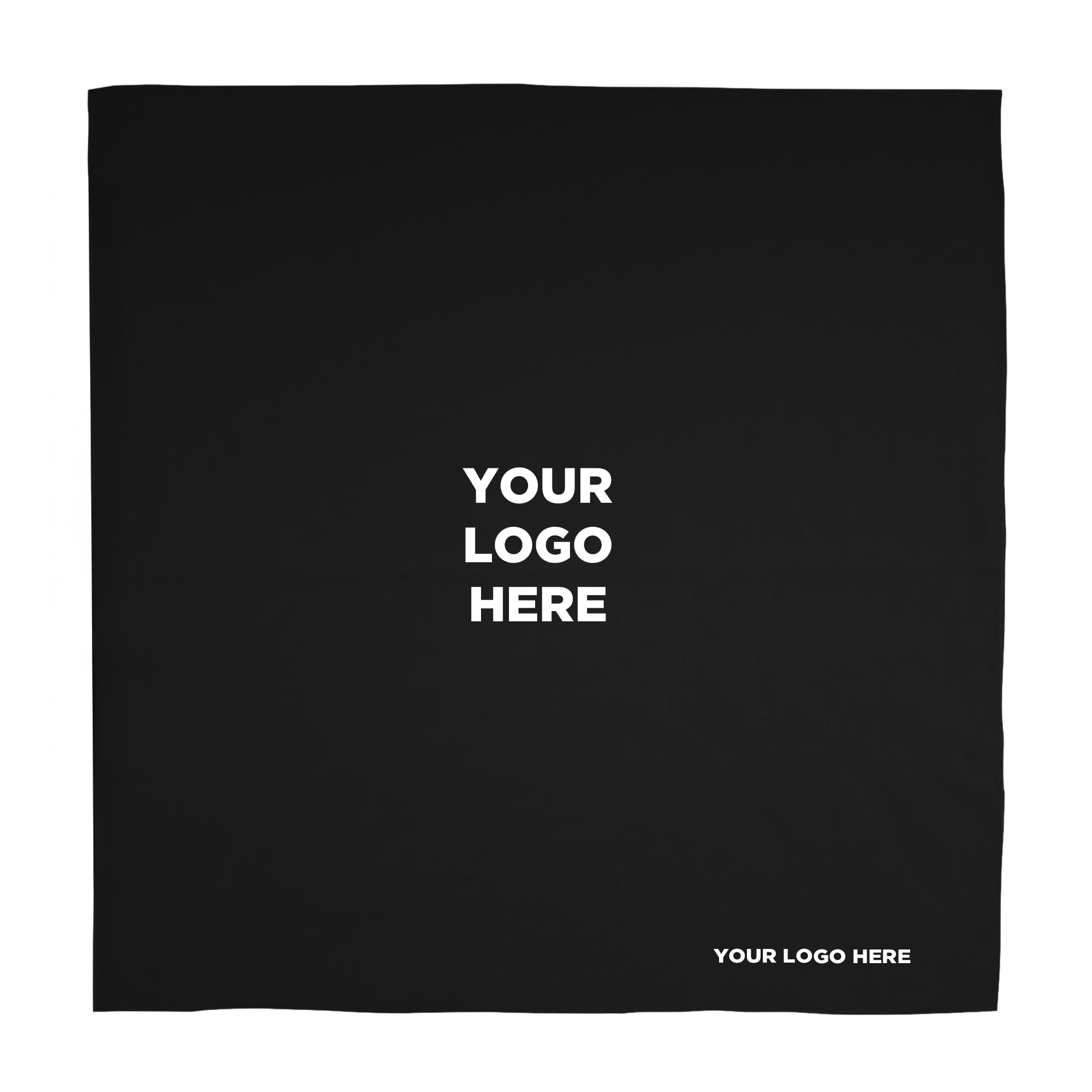 Solid Black 22" x 22" Cotton Bandana