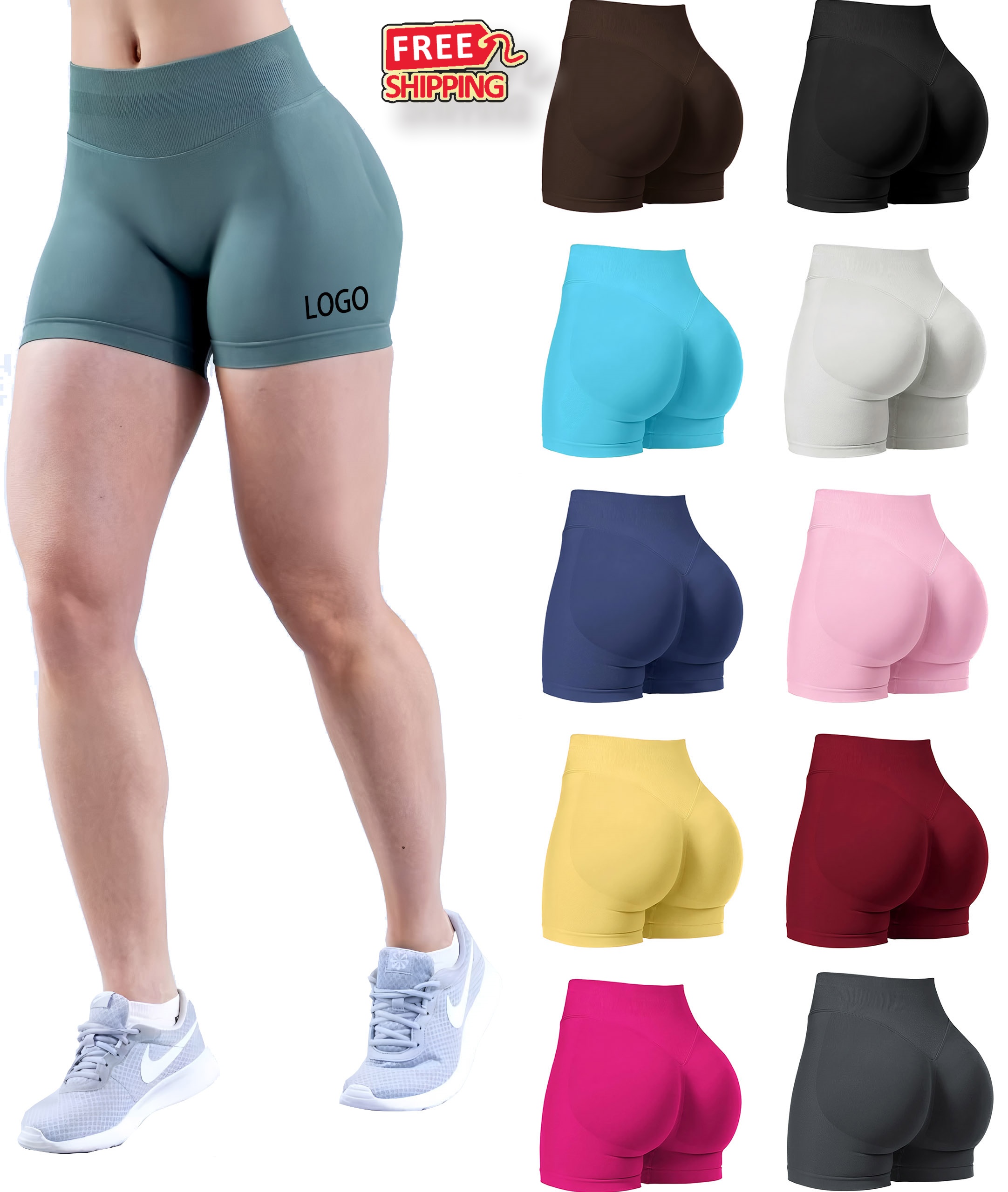 High Waist Seamless Workout Shorts 3
