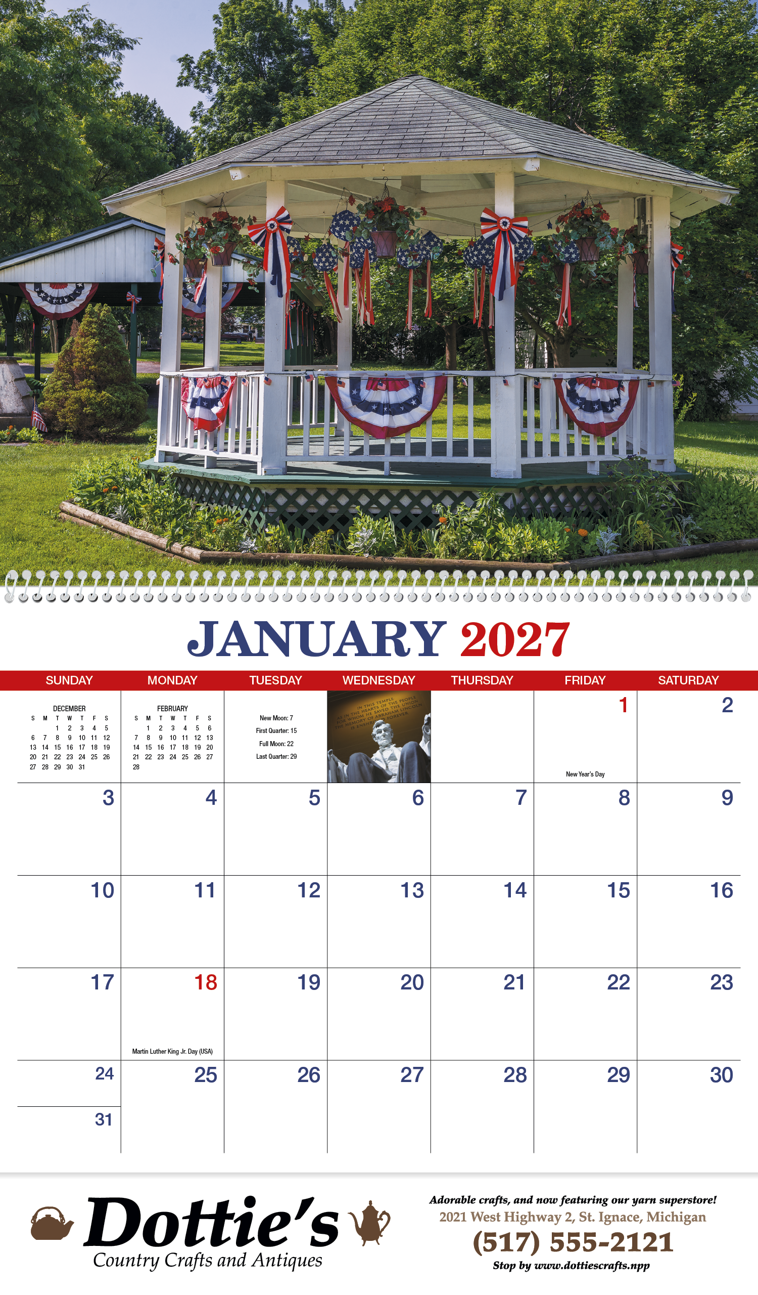 HotLine® Products America Appointment Calendar - Spiral 45