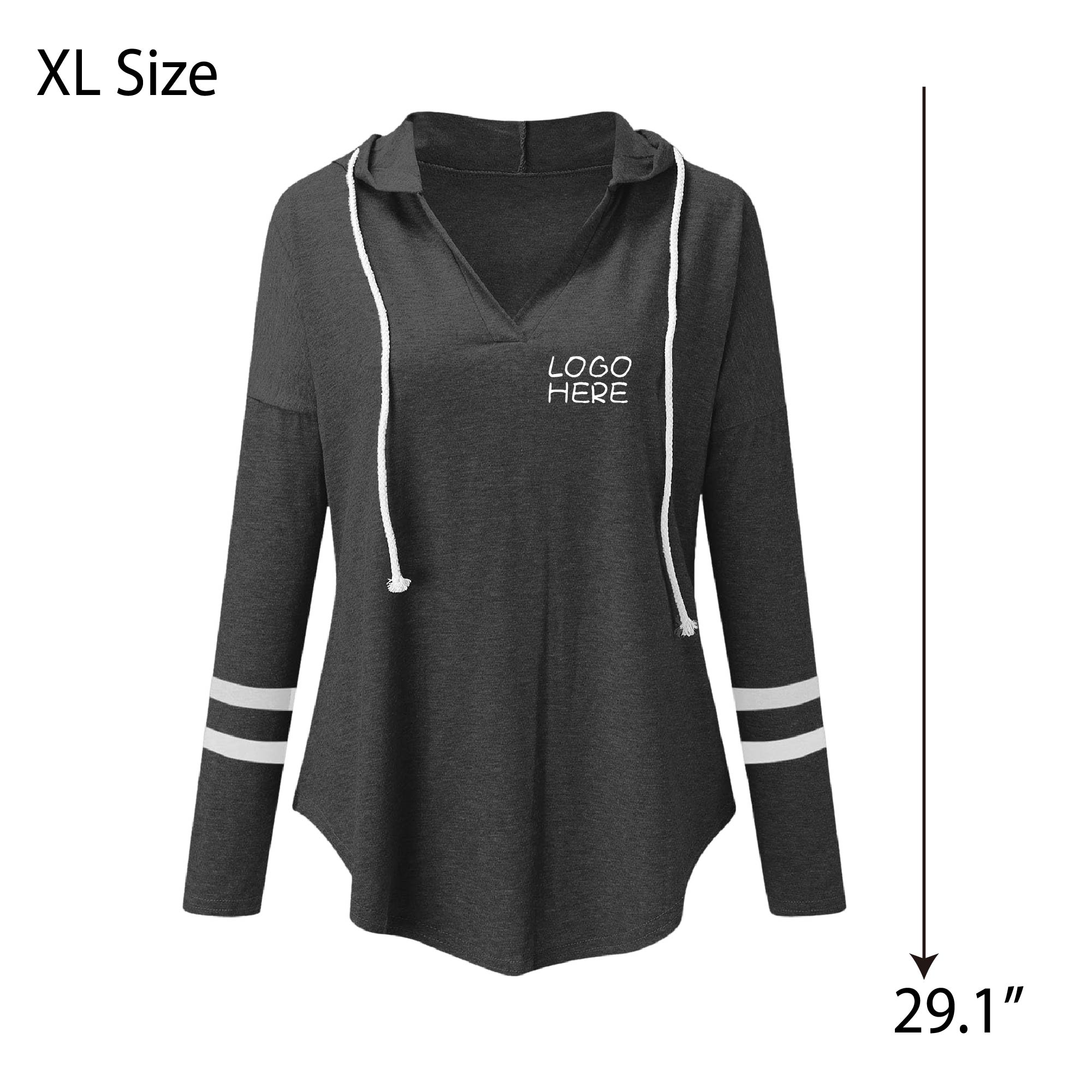 Womens Striped Long Sleeve Hoodie 3