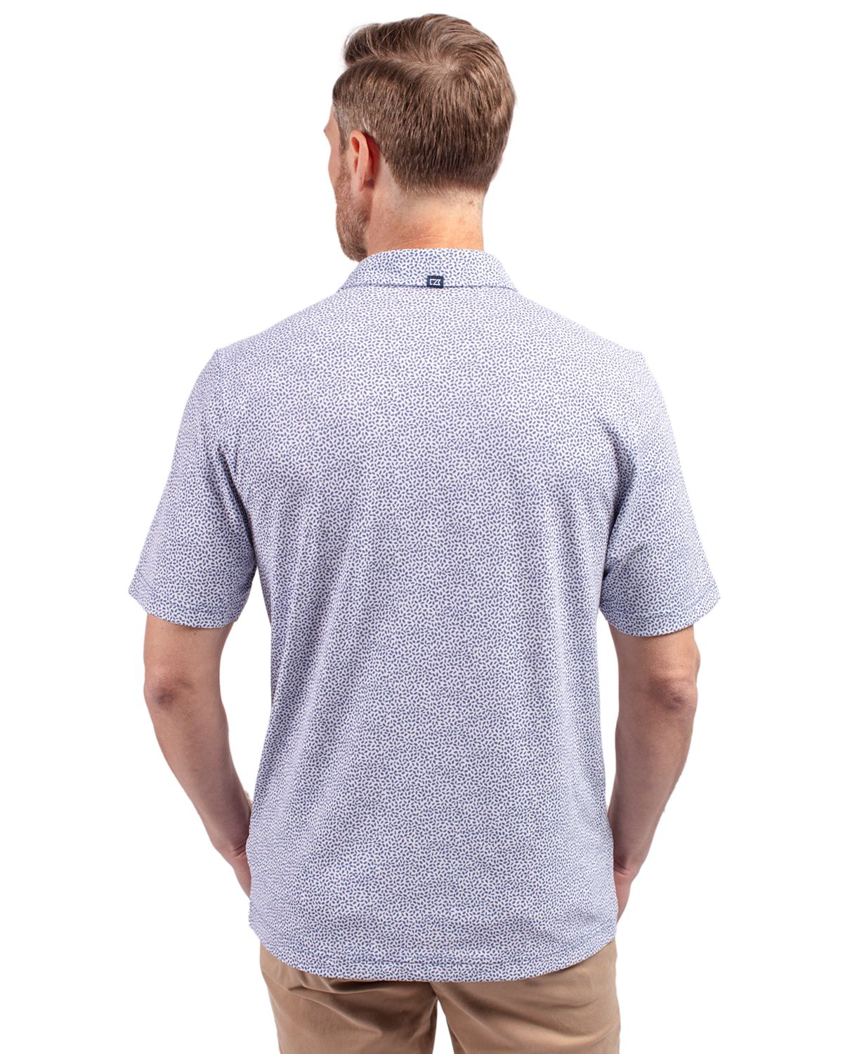 Cutter & Buck Virtue Recycled Botanical Print Featherlight Pique Mens  Polo 9