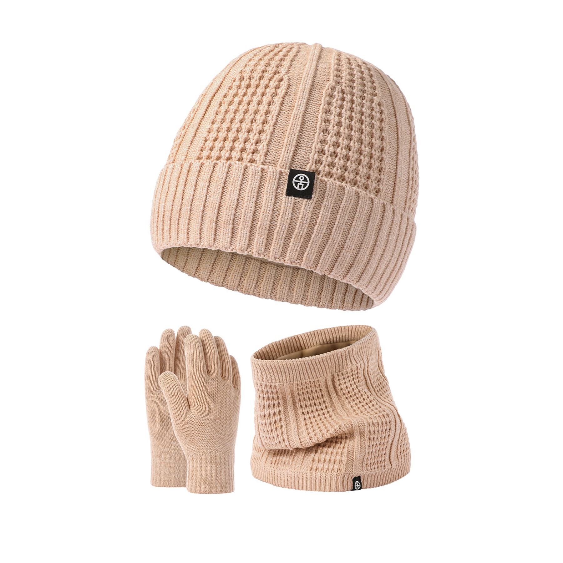 Winter Hat Scarf Gloves Set 4