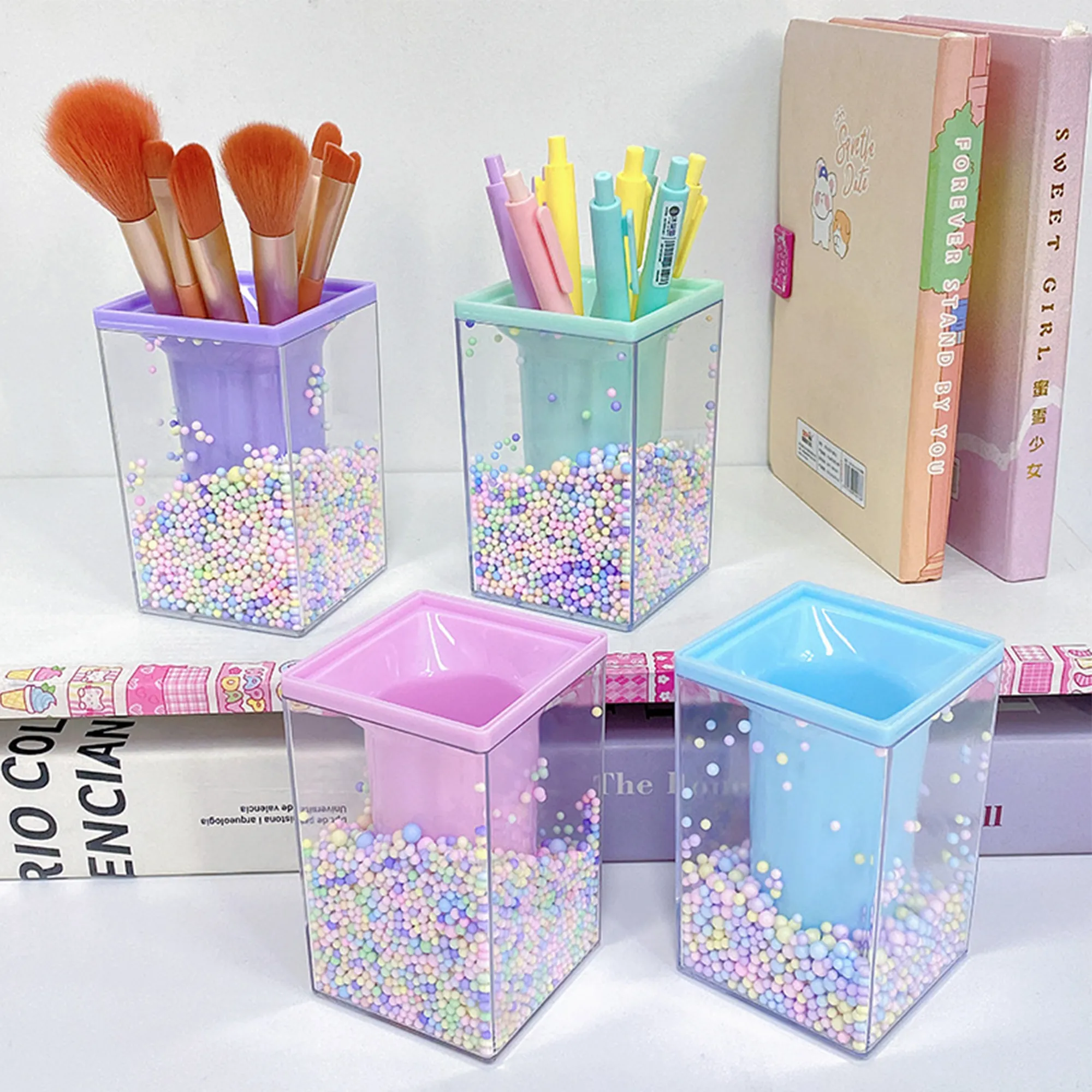 Desktop Stationery and Cosmetic Brush Storage Rack 2