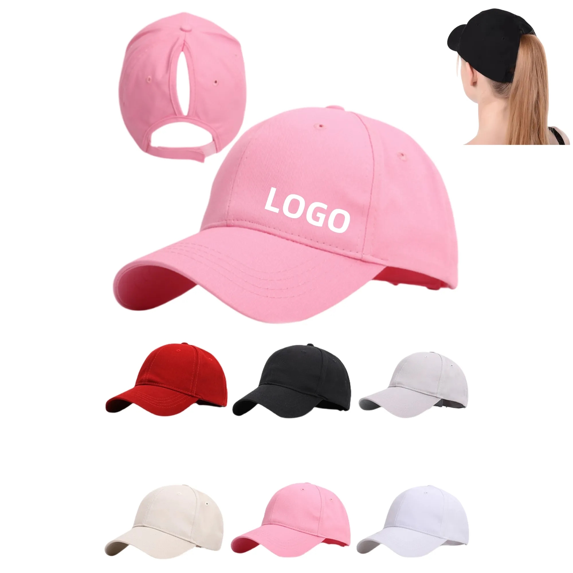 Women's Fashion Sports Sun Hat With Back Opening 2