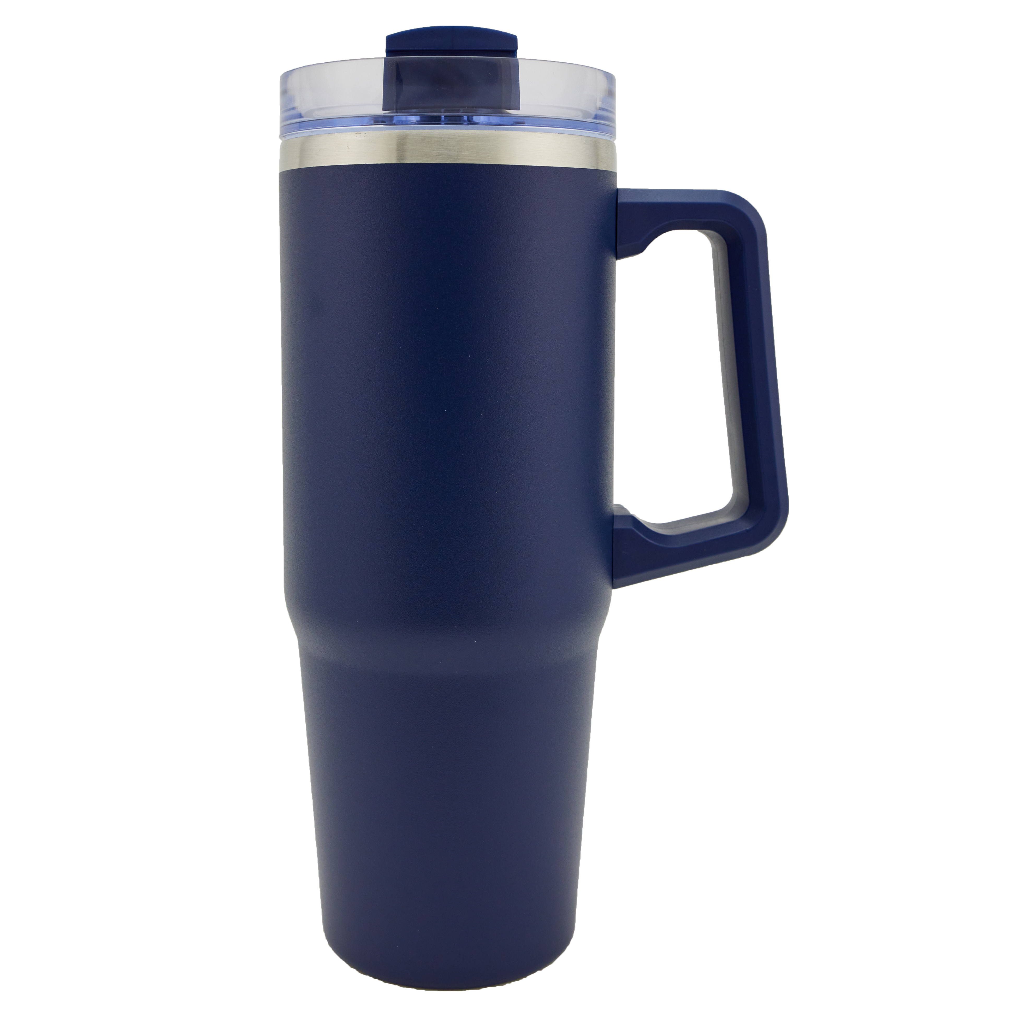 Newport 30oz Double wall Stainless Steel Vacuum Insulated Tumbler with Handle and Straw (Navy Blue)