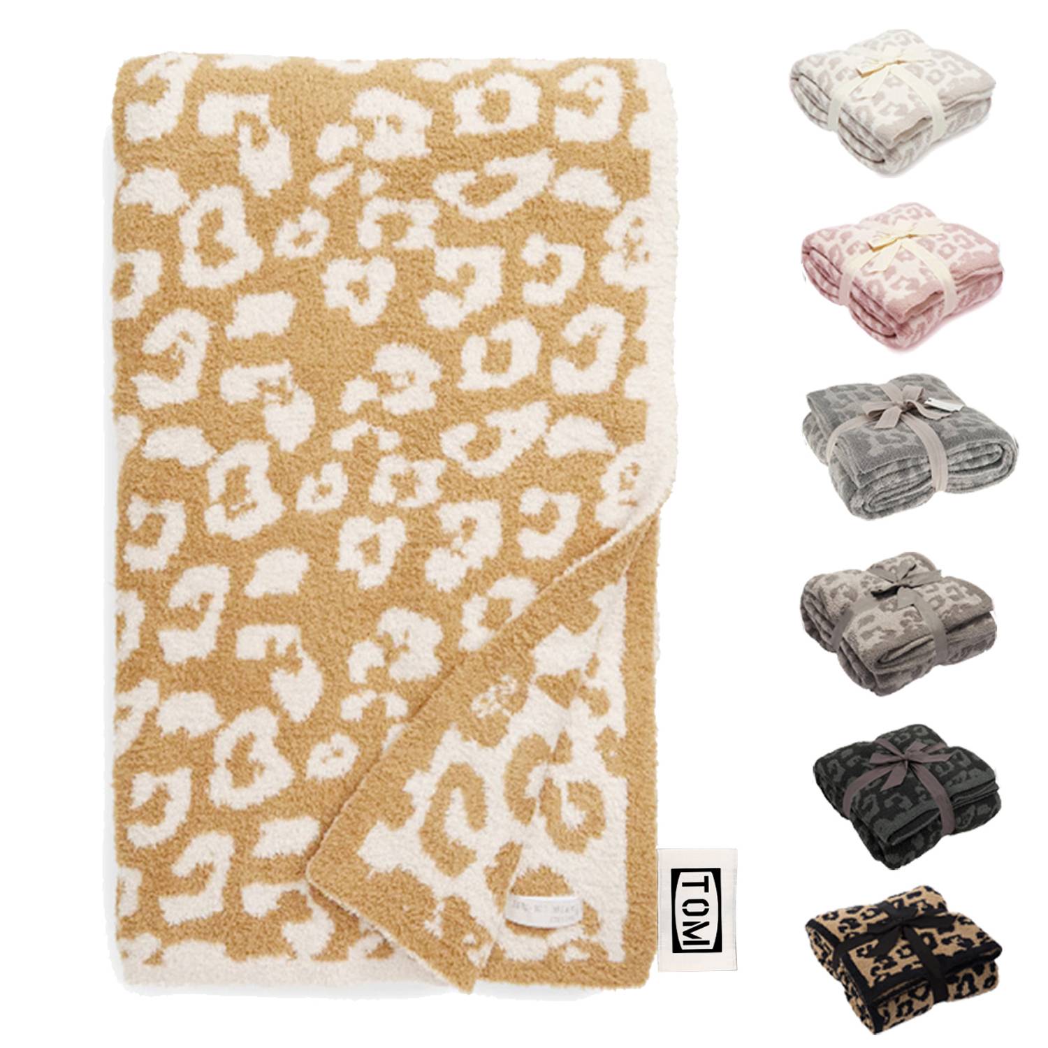 Half Flannel Leopardprint Air-conditioned Sofa Blanket 7