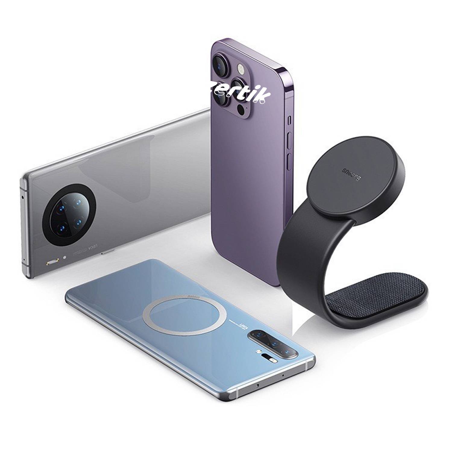 Bendable Magnetic Car Phone Holder – Suction Mount Design 3