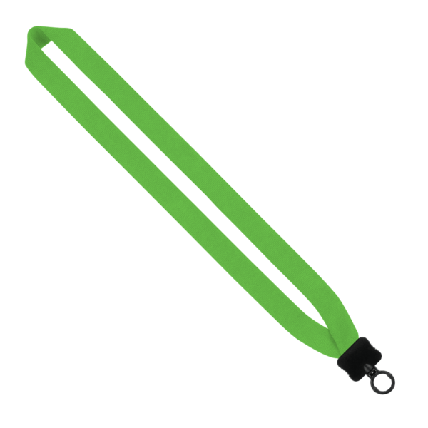 1" Cotton Lanyard with Plastic Clamshell & O-Ring 38